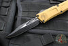 Microtech Combat Troodon Gen III OTF Knife- Bowie Edge- Tan Handle- Black Plain Edge Blade 1146-1 TA Gen III
