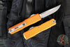 Microtech UTX-70 OTF Knife- Gen IV- Single Edge- Orange Handle- Apocalyptic Blade 11484-10 APOR