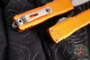 Microtech UTX-70 OTF Knife- Gen IV- Single Edge- Orange Handle- Apocalyptic Blade 11484-10 APOR
