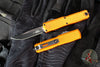 Microtech UTX-70 OTF Knife- Gen IV- Single Edge- Orange Handle- Black Blade 11484-1 OR