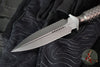 Marfione Custom ADO Boot Dagger- DLC Double Vapor Blast Finished- Leather Sheath