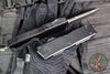 Microtech Scarab II- Gen III- Executive- Tanto Edge- Tactical- Black Handle- Black Full Serrated Edge Blade 1177-3 T