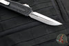 Microtech Scarab II- D/E-S Double/Single Edge- Black Handle- Stonewash Plain Edge Blade 1180-10