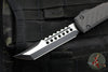 Microtech Ultratech OTF Knife- Hellhound Edge- Carbon Fiber Handle Top- Two Tone Black Blade 119-1 CFS