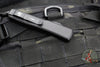 Microtech Ultratech OTF Knife- Hellhound Edge- Carbon Fiber Handle Top- Two Tone Black Blade 119-1 CFS