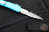Microtech Ultratech OTF Knife- Bayonet Edge- Turquoise Handle- Apocalyptic Finished Part Serrated Blade 120-11 APTQ
