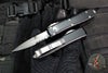 Microtech Ultratech OTF Knife- Bayonet Edge- Black Handle- Stonewash Part Serrated Blade 120-11