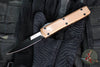 *USED* Microtech Ultratech OTF Knife- Bayonet Edge- Tan handle- Black Blade 120-1 TA