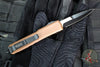 *USED* Microtech Ultratech OTF Knife- Bayonet Edge- Tan handle- Black Blade 120-1 TA