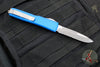 Microtech Ultratech OTF Knife- Single Edge- Blue Handle- Apocalyptic Part Serrated Blade 121-11 APBL