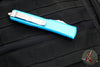 Microtech Ultratech OTF Knife- Single Edge- Turquoise Handle- Stonewash Part Serrated Blade 121-11 TQ