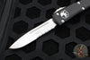 Microtech Ultratech OTF Knife- Black Handle- Stonewash Part Serrated Blade 121-11