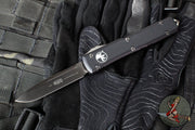 Microtech Ultratech OTF Knife- Single Edge- Tactical- Black Handle- DLC Black Blade 121-1 DLCT v4
