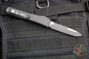Microtech Ultratech OTF Knife- Single Edge- Frag Pattern Tan G-10 Top- Black Plain Edge Blade 121-1 FRGTTAS