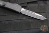 Microtech Ultratech OTF Knife- Single Edge- Frag Pattern Tan G-10 Top- Black Plain Edge Blade 121-1 FRGTTAS