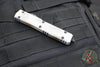 Microtech Sand Trooper Ultratech OTF Knife- Single Edge- Distressed White Handle- Distressed White Plain Edge Blade 121-1 SAD