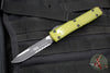 Microtech Ultratech OTF Knife- Single Edge- OD Green Handle- Part Serrated Blade 121-2 OD