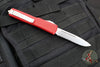 Microtech Ultratech OTF Knife- Single Edge- Red Handle- Satin Part Serrated Blade 121-5 RD