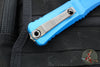 Microtech Combat Troodon Gen III OTF Knife- Interceptor Edge- Blue Handle- Apocalyptic Part Serrated Blade 1217-11 APBLS