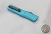 Microtech Combat Troodon Gen III OTF Knife- Interceptor Edge- Turquoise Handle- Stonewash Part Serrated Blade 1217-11 TQS