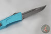Microtech Combat Troodon Gen III OTF Knife- Interceptor Edge- Turquoise Handle- Apocalyptic Part Serrated Blade 1217-11 APTQS