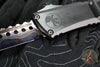 Microtech Combat Troodon Gen III OTF Knife- Hellhound Edge- Black Handle- Baker Forge Blued Damascus- 1219-16 MS3