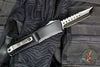Marfione Custom Knives- Combat Troodon Gen III OTF Knife- Hellhound Edge- Black Handle- Mirror Polished Blade- Flamed Accent 1219-HHMPBKAFL-MCK