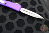 Microtech Ultratech OTF Knife- Double Edge- Purple Handle- Stonewash Blade 122-10 PU