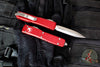 Microtech Ultratech OTF Knife- Double Edge- Red Handle- Stonewash Blade 122-10 RD