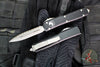 Microtech Ultratech OTF Knife- Double Edge- Black Handle- Apocalyptic Full Serrated Blade 122-12 AP