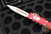 Microtech Ultratech OTF Knife- Double Edge- 2023 Christmas Finished Handle- White Finished Blade 122-1 CMAS