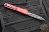 Microtech Ultratech OTF Knife- Double Edge- Red Handle- Black Full Serrated Blade 122-3 RD