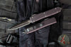 Microtech Ultratech Delta Double Edge Frag Shadow Full Serrated Black with Black DLC HW Nickel Boron Internals 122-3UT-DSH