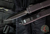 Microtech Ultratech Delta Double Edge Frag Shadow Full Serrated Black with Black DLC HW Nickel Boron Internals 122-3UT-DSH