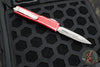 Microtech Ultratech OTF Knife- Double Edge- Distressed Red Handle- Apocalyptic Double Full Serrated Blade 122-D12 DRD