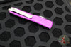 Microtech Ultratech OTF Knife- Double Edge- Distressed Violet Handle- Apocalyptic Double Full Serrated Blade 122-D12 DVI