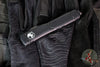 Microtech Ultratech OTF Knife- Double Edge- Tactical- Black Handle- Black Double Full Serrated Blade 122-D3 T 2020 v2