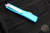 Microtech Ultratech OTF Knife- Tanto Edge- Turquoise Handle- Stonewash Part Serrated Blade 123-11 TQ