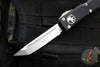 Microtech Ultratech OTF Knife- Tanto Edge- Black Handle- Stonewash Part Serrated Blade 123-11