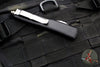 Microtech Ultratech OTF Knife- Tanto Edge- Black Handle- Stonewash Part Serrated Blade 123-11