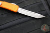 Microtech Ultratech OTF Knife- Tanto Edge- Orange Handle- Apocalyptic Full Serrated Blade 123-12 APOR
