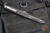 Microtech Ultratech OTF Knife- Delta- Tanto Edge- Frag Black Handle- Black DLC Full Serrated Edge Blade- DLC HW- Nickel Boron Internals 123-3UT-DS