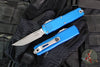 Microtech UTX-85 OTF Knife- GEN IV- Single Edge- Blue Finished Handle- Apocalyptic Blade 12314-10 APBL