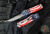 Microtech UTX-85 OTF Knife- GEN IV- Single Edge- Special 250th US Flag Graphic Handle- Apocalyptic Finished Blade 12314-10 APS-4J250