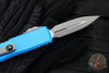 Microtech UTX-85 OTF Knife- GEN III- Double Edge- Blue Handle- Apocalyptic Blade 1232-10 APBL
