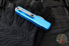 Microtech UTX-85 OTF Knife- GEN III- Double Edge- Blue Handle- Apocalyptic Blade 1232-10 APBL