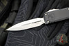 Microtech UTX-85 OTF Knife- GEN III- Double Edge- Black Handle- Stonewash Blade 1232-10