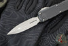 Microtech UTX-85 OTF Knife- GEN IV- Double Edge- Black Handle- Apocalyptic Finished Blade 12324-10 AP