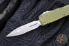 Microtech UTX-85 OTF Knife- GEN IV- Double Edge- OD Green Handle- Apocalyptic Part Serrated Blade 12324-11 APOD