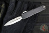 Microtech UTX-85 OTF Knife- GEN IV- Double Edge- Black Handle- Stonewash Part Serrated Blade 12324-11